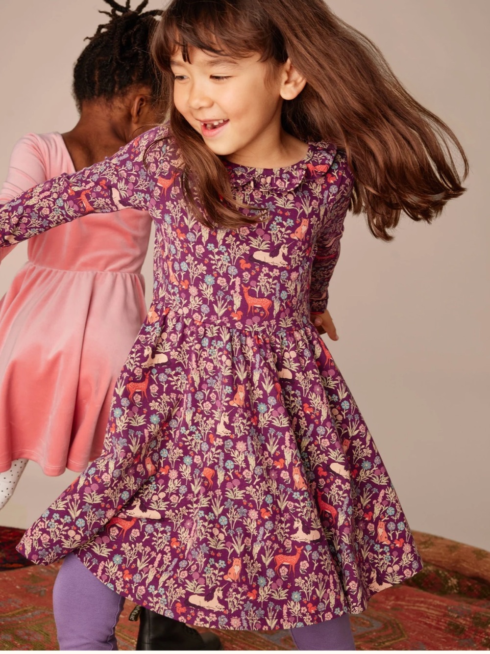 Tea Collection Ballet Ruffle Scottish Woodlands Dress 8